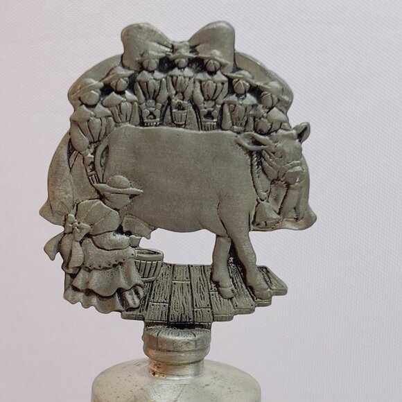 Woodbury Pewter Bell 8 Maids Milking Twelve Days of Christmas Collection USA - Picture 6 of 8